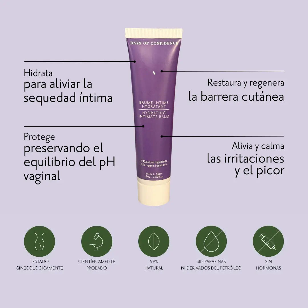 hide-FR / hide-EN BALSAMO HIDRATANTE INTIMO MENOPAUSIA BENEFICIOS sequedad vaginal